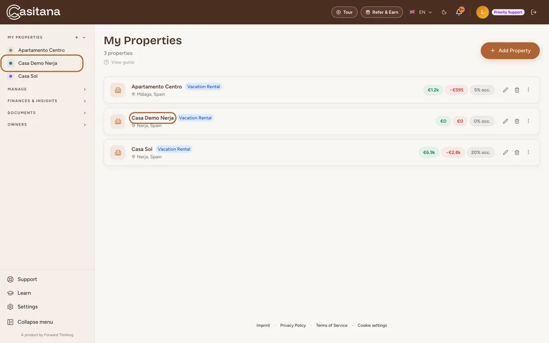 Screenshot: Find your new property