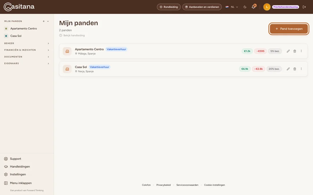 Schermafbeelding: Klik op Pand toevoegen