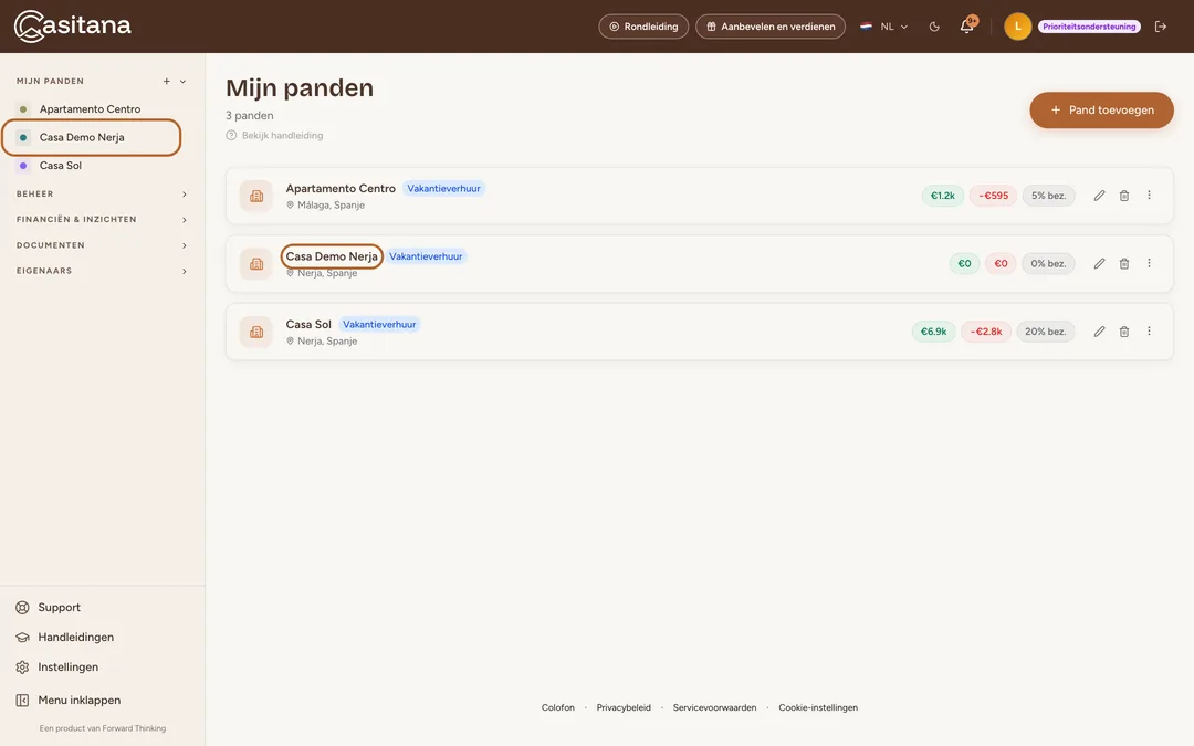 Schermafbeelding: Vind je nieuwe pand terug