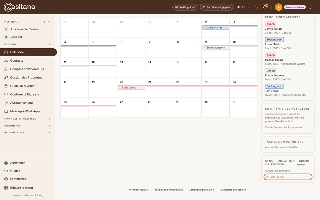 Capture d’écran : Ouvrez la synchronisation du calendrier