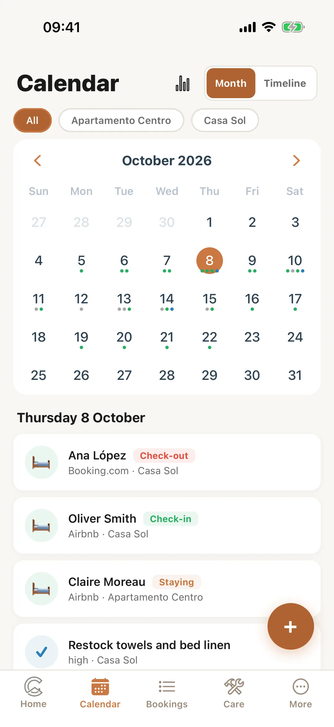 Screenshot: The month in the app