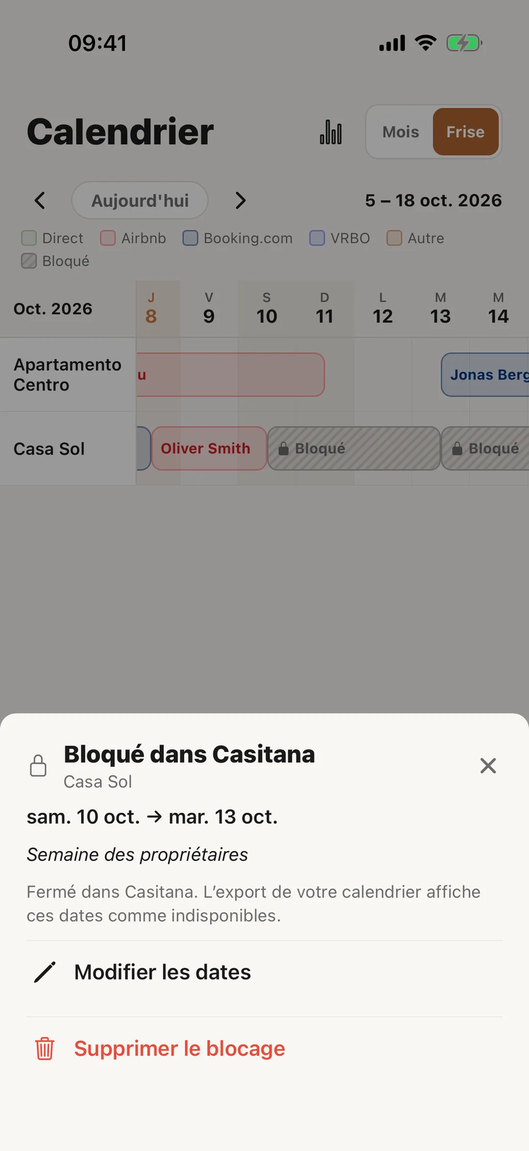 Capture d’écran : Dans l’application