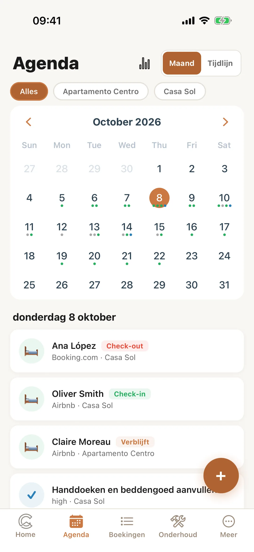 Schermafbeelding: De maand in de app