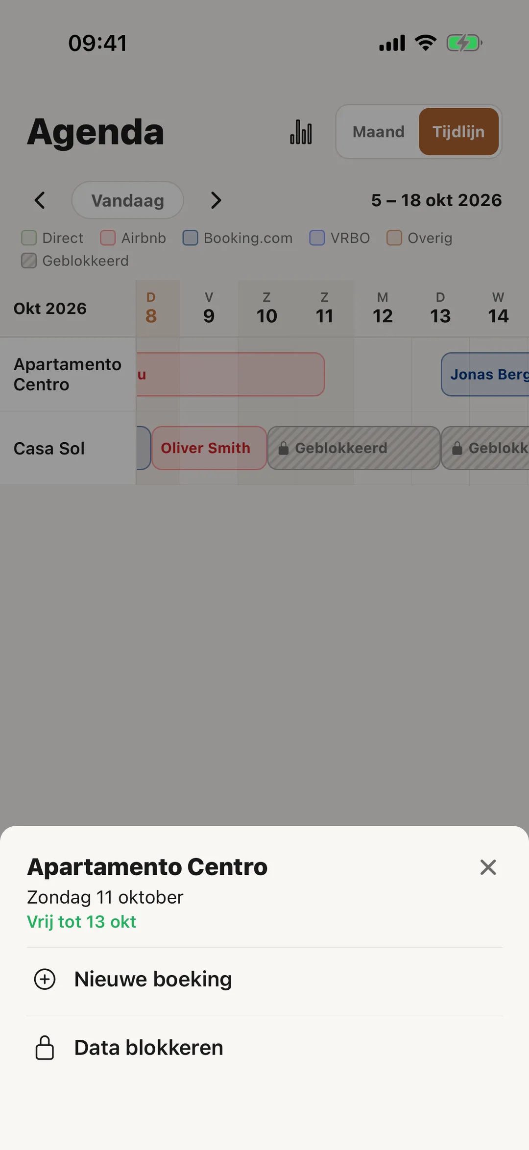 Schermafbeelding: In de app