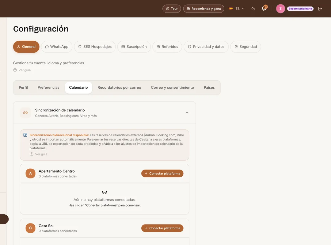 Captura de pantalla: Copia tu enlace de exportación
