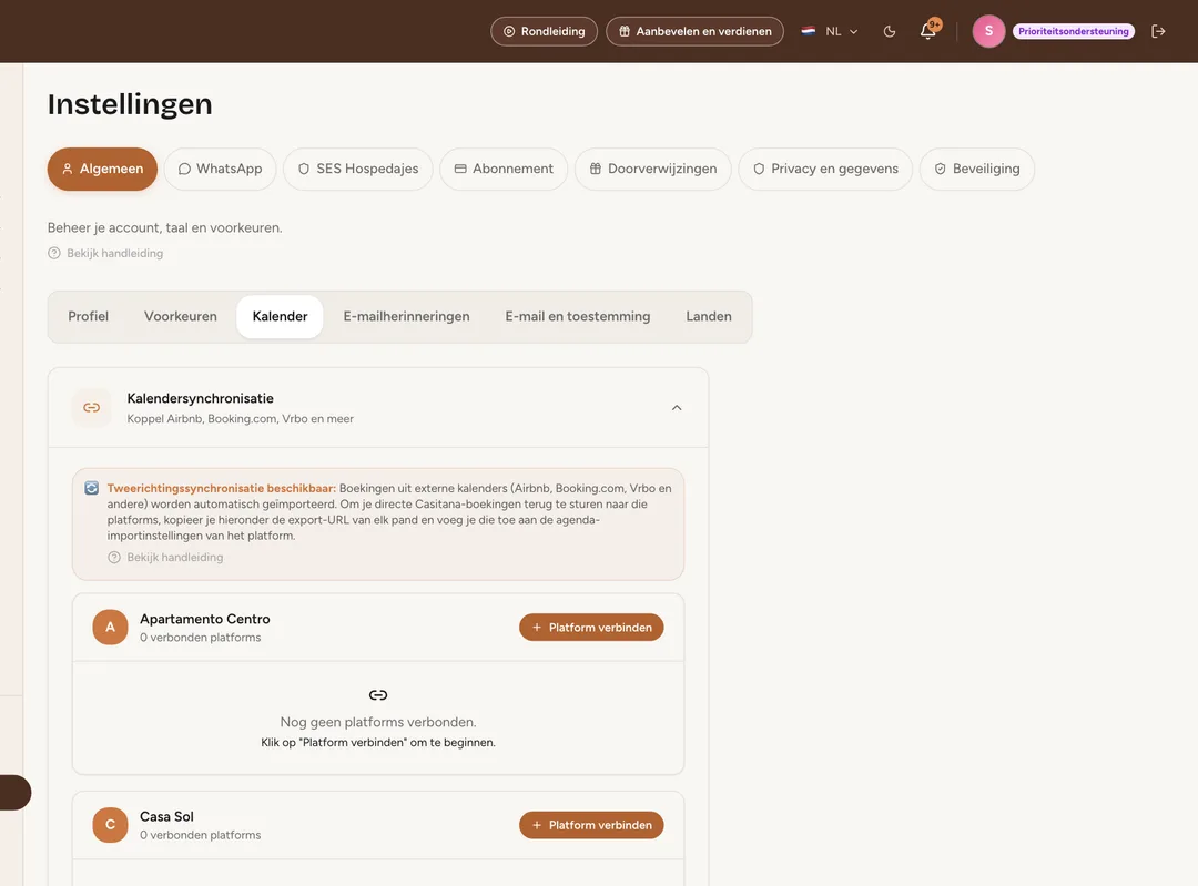 Schermafbeelding: Kopieer je exportlink
