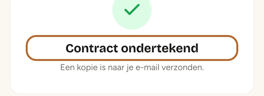 Schermafbeelding: Ondertekend