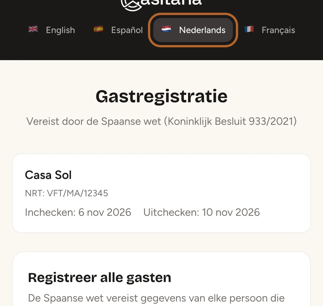 Schermafbeelding: Open de link