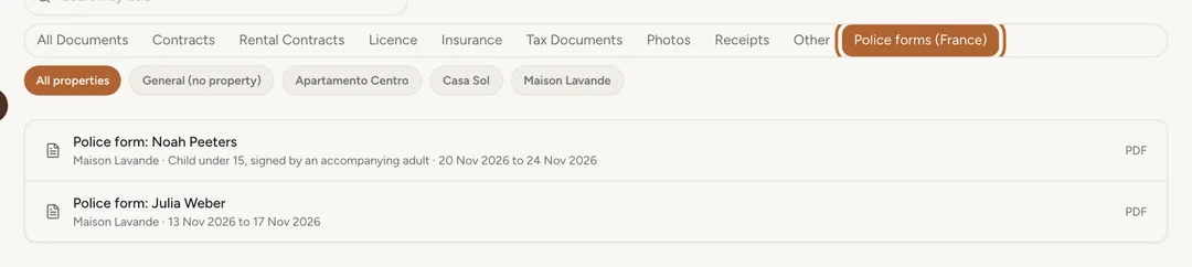 Screenshot: In Documents