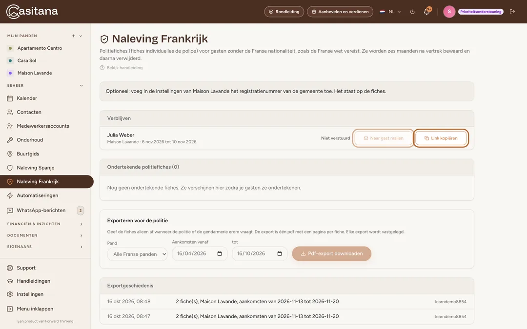 Schermafbeelding: Vanuit de Frankrijkpagina