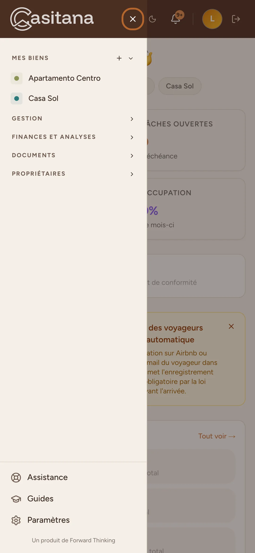 Capture d’écran : Ouvrir le menu sur un téléphone