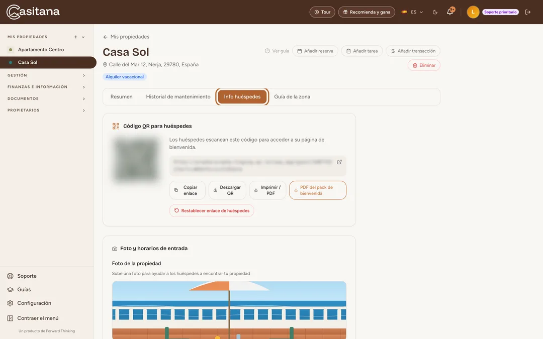 Captura de pantalla: Abre el editor de la página