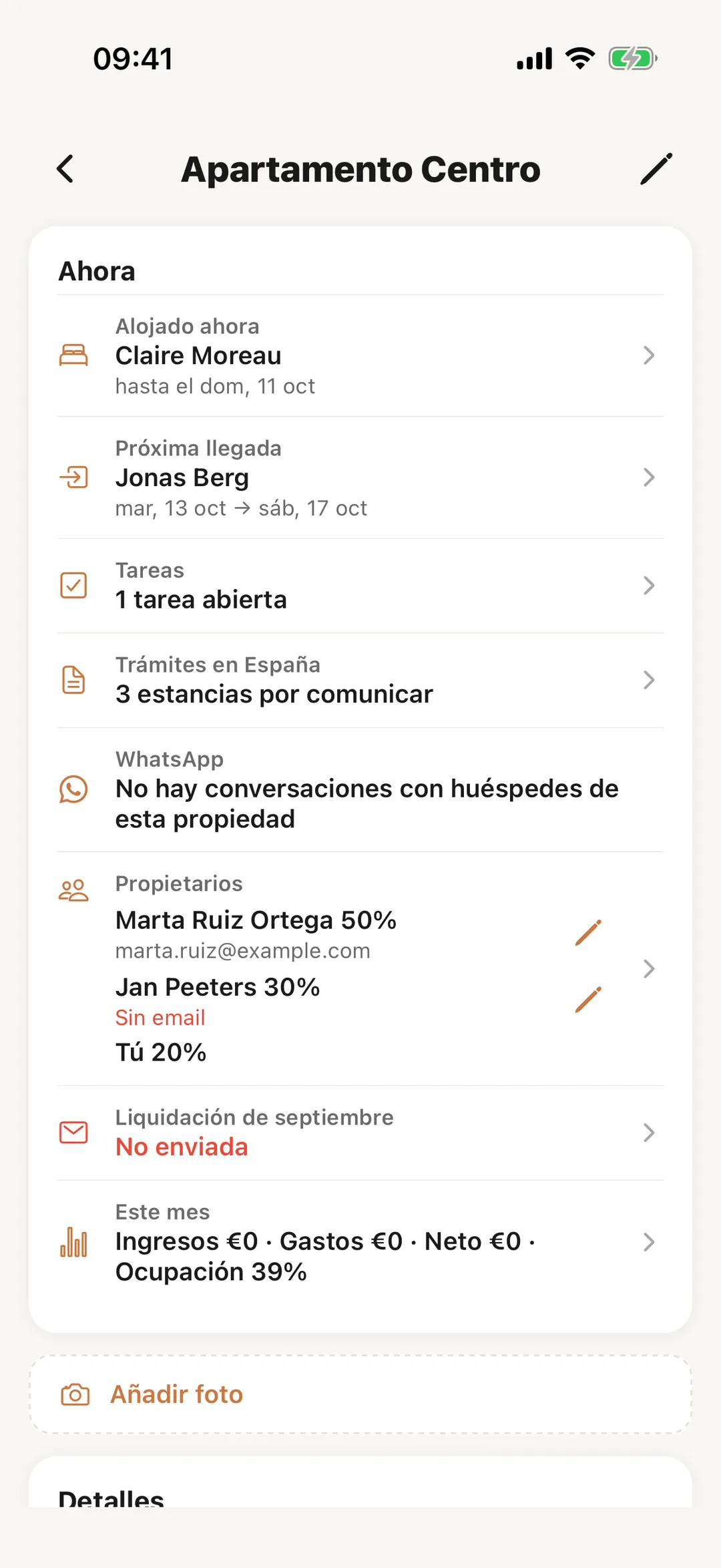 Captura de pantalla: Una propiedad, ahora