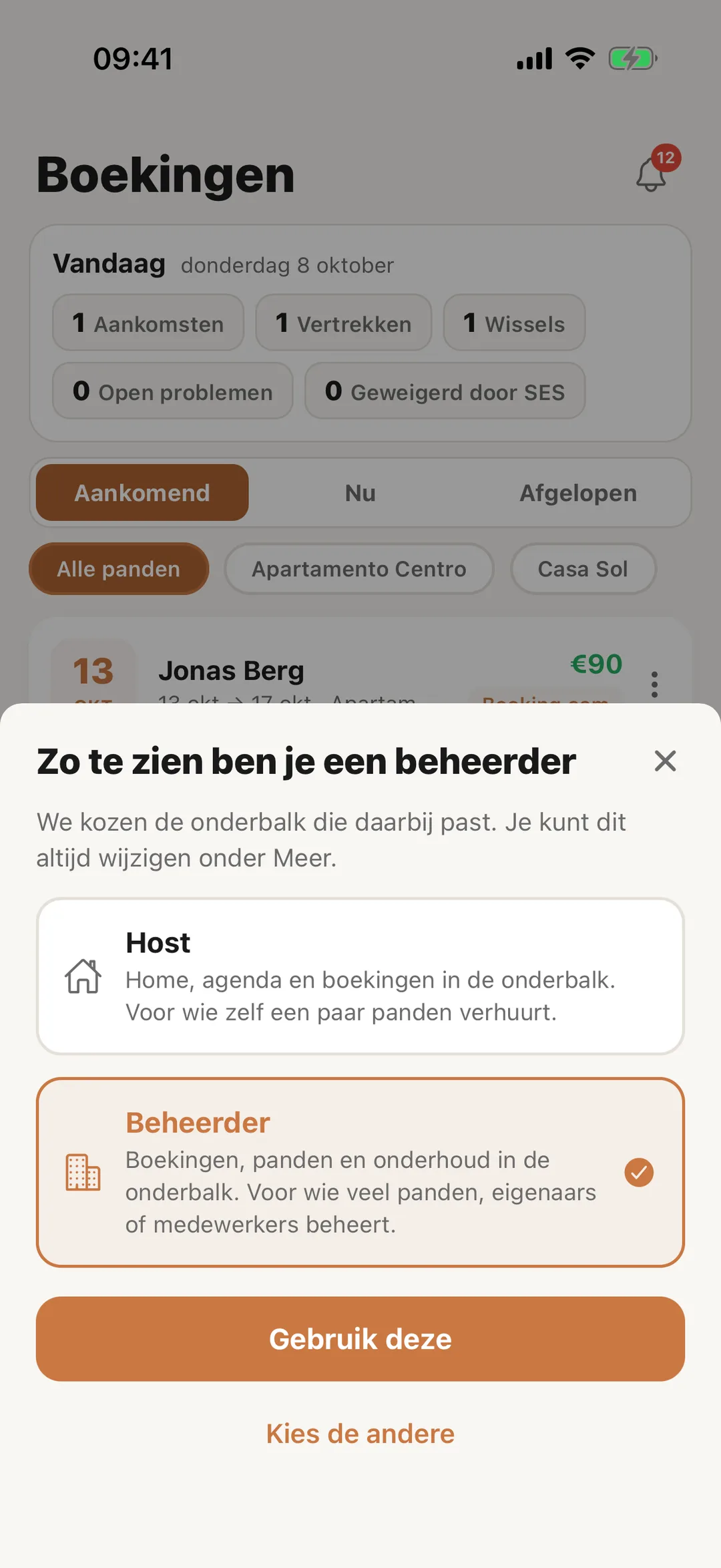 Schermafbeelding: De app stelt er een voor