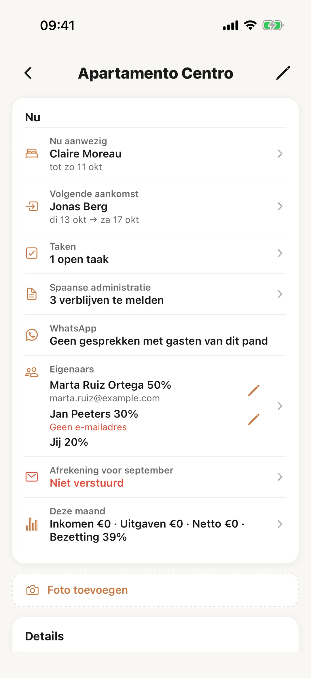 Schermafbeelding: Een pand, nu