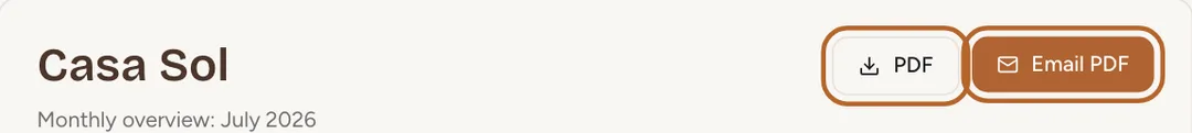 Screenshot: Download or email
