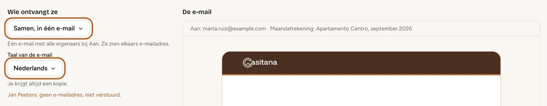 Schermafbeelding: Samen, in één e-mail
