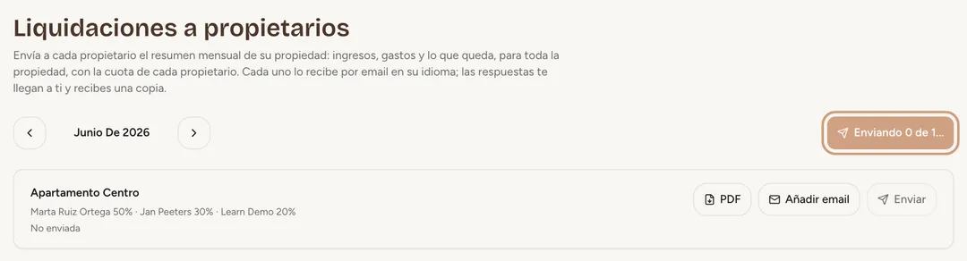 Captura de pantalla: Enviar todo el mes