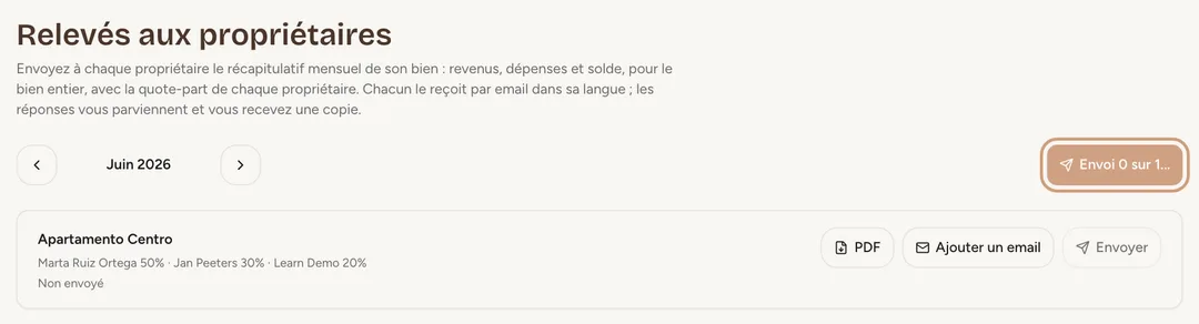 Capture d’écran : Envoyer tout le mois