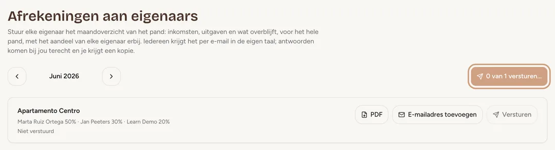 Schermafbeelding: De hele maand versturen