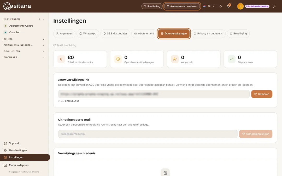 Schermafbeelding: Open Doorverwijzingen