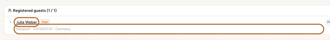 Screenshot: Check who registered