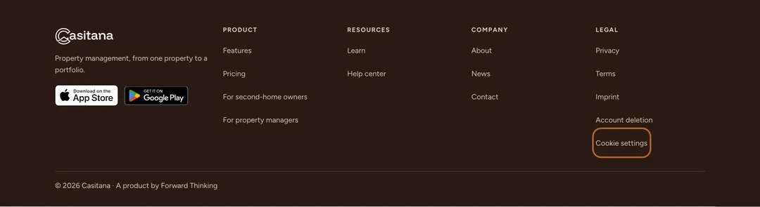 Screenshot: Change your choice later