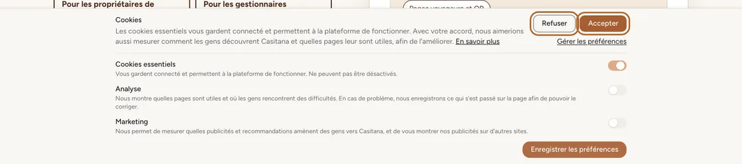 Capture d’écran : Votre première visite