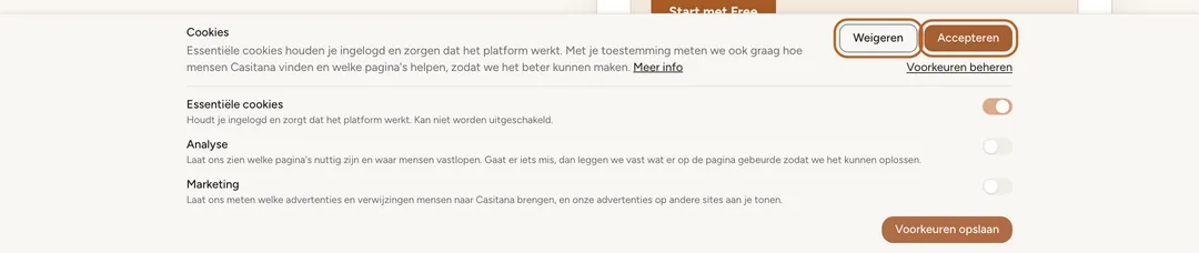 Schermafbeelding: Je eerste bezoek