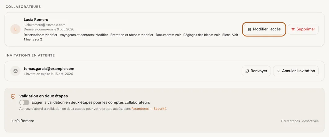 Capture d’écran : Votre équipe d’un coup d’œil