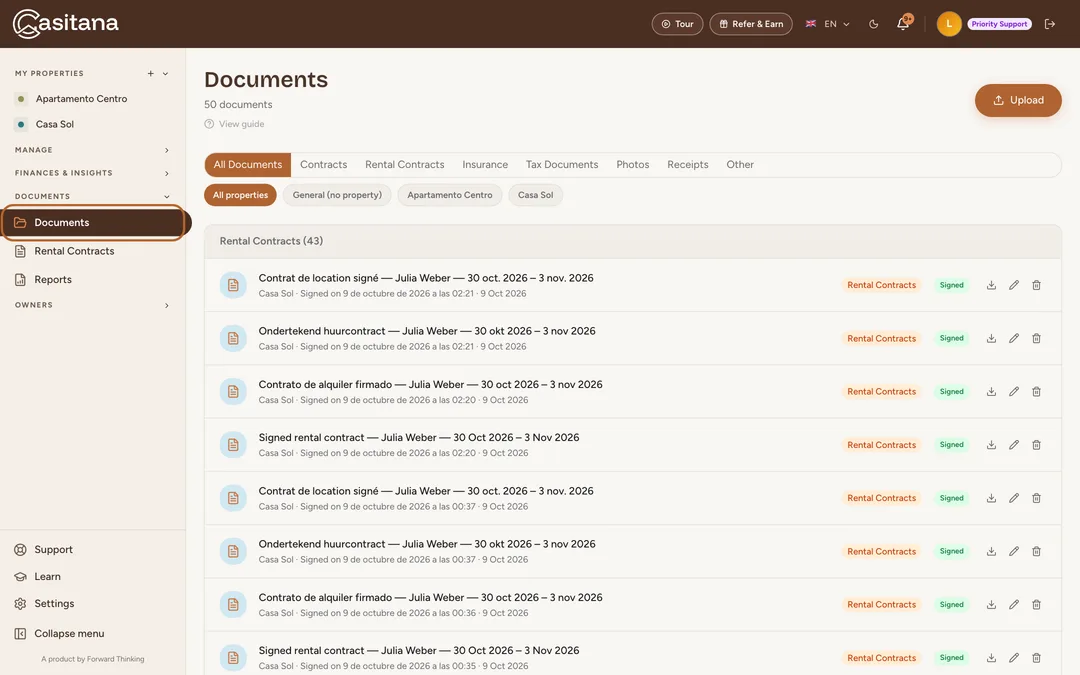 Screenshot: Find all your receipts