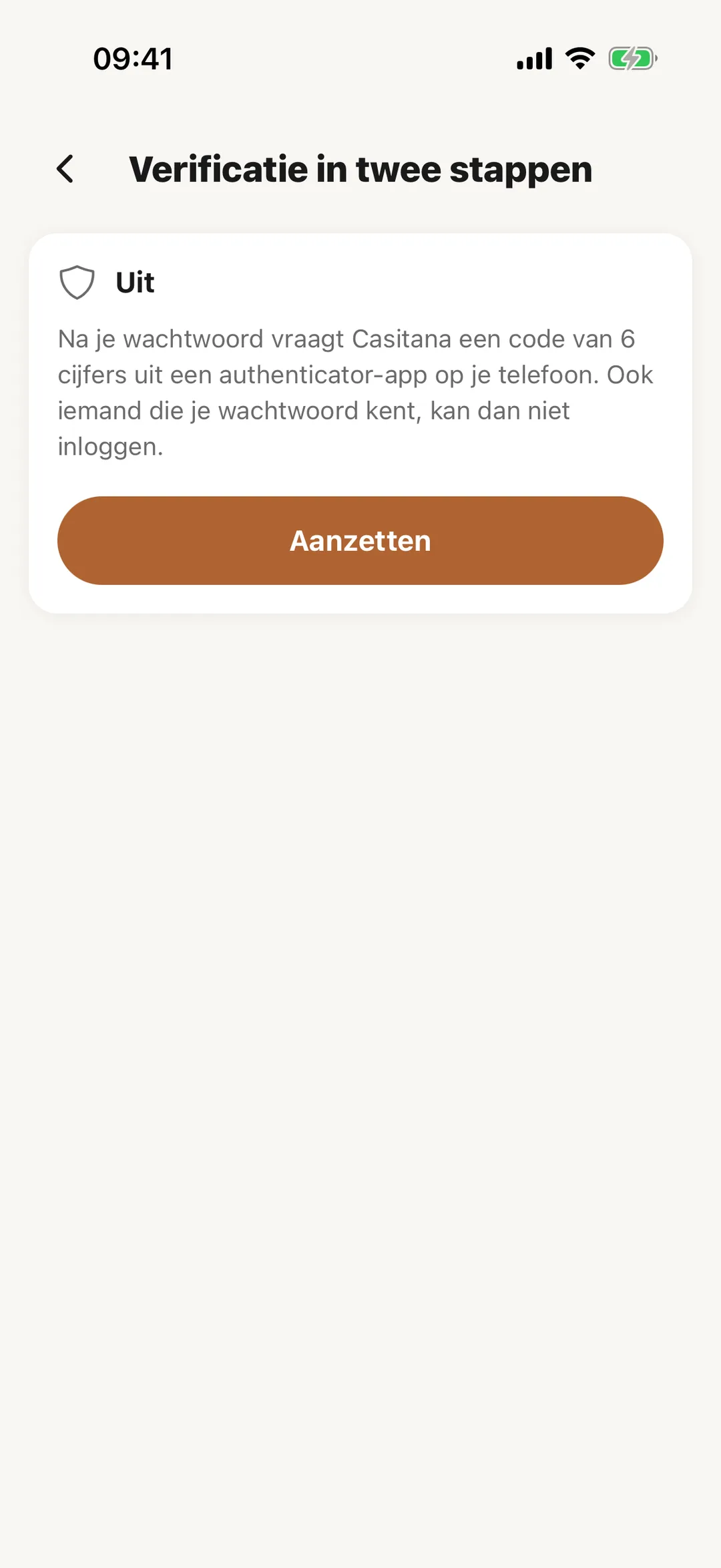 Schermafbeelding: In de Casitana-app