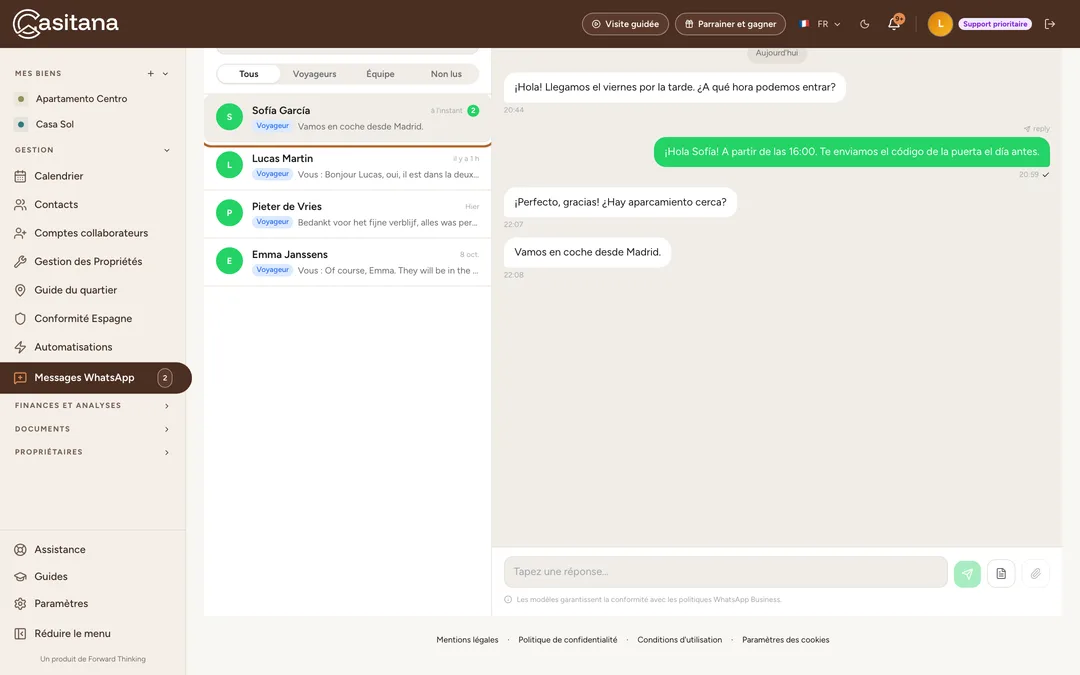 Capture d’écran : Ouvrez vos messages