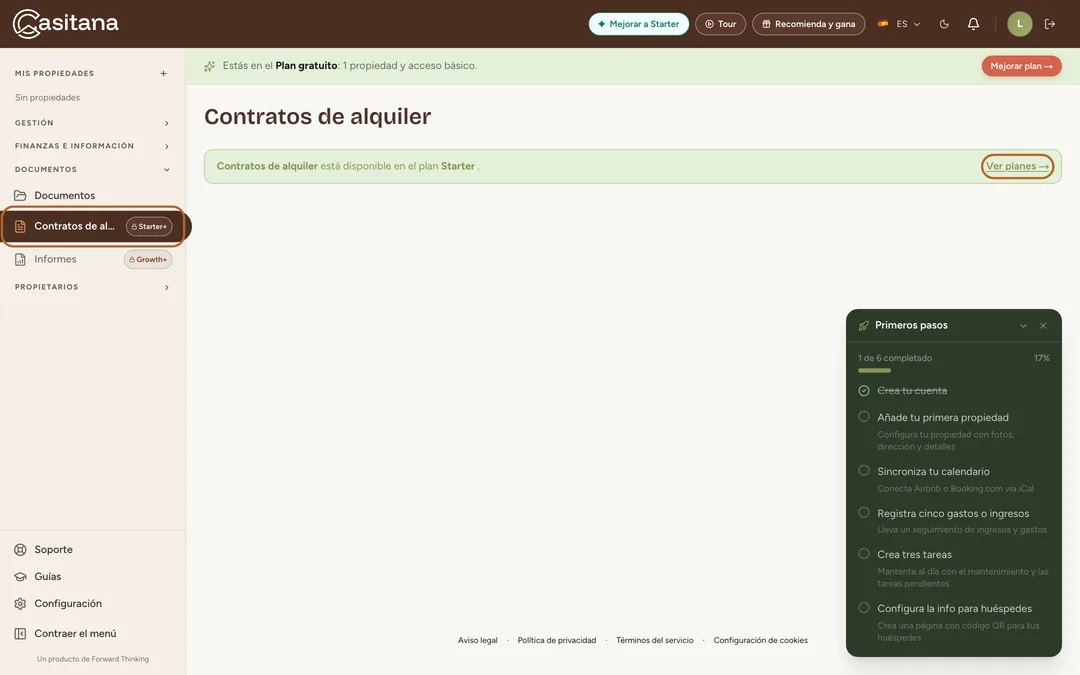 Captura de pantalla: Una página bloqueada