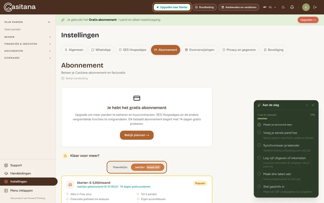 Schermafbeelding: Kies een abonnement